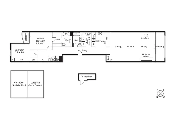 Floorplan of Homely apartment listing, 302/55-62 Beach Street, Port Melbourne VIC 3207