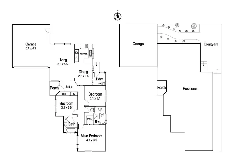 Floorplan of Homely unit listing, 3/10 Invermay Grove, Rosanna VIC 3084