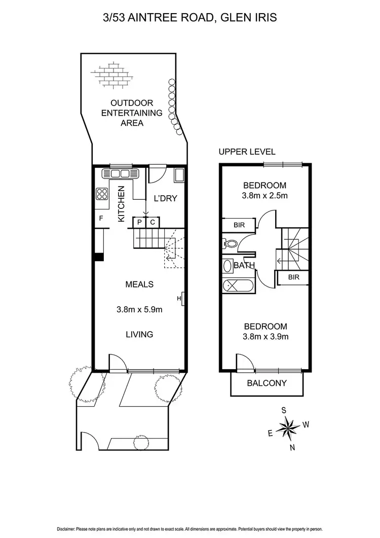 Floorplan of Homely townhouse listing, 3/53 Aintree Road, Glen Iris VIC 3146