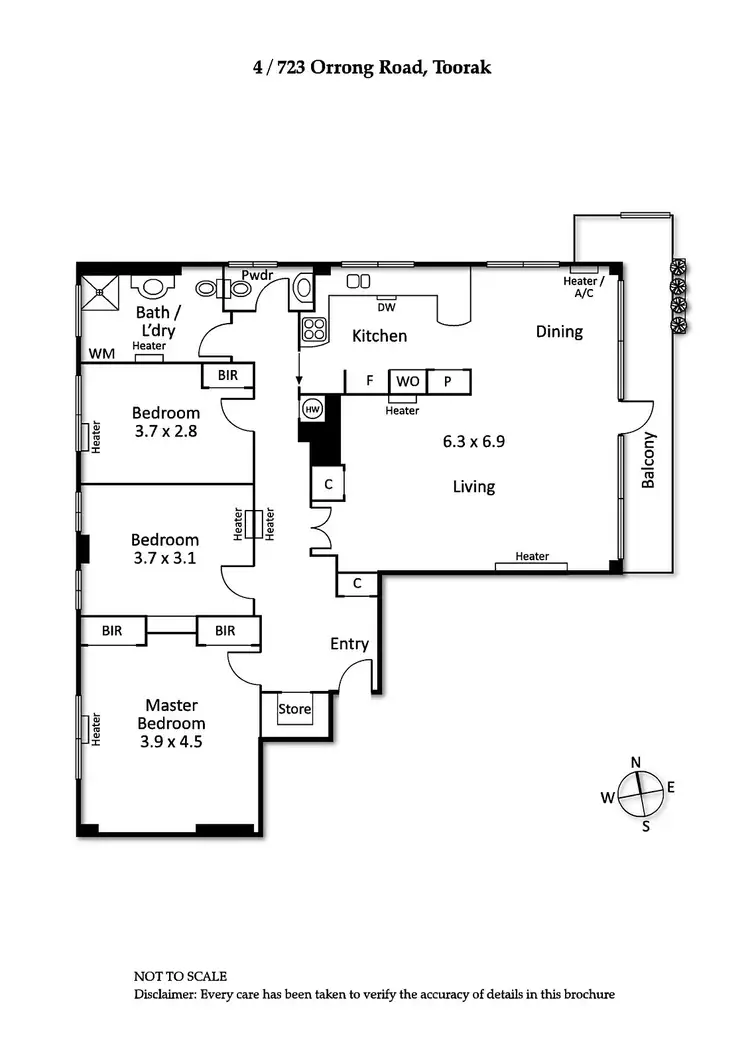 Floorplan of Homely apartment listing, 4/723 Orrong Road, Toorak VIC 3142