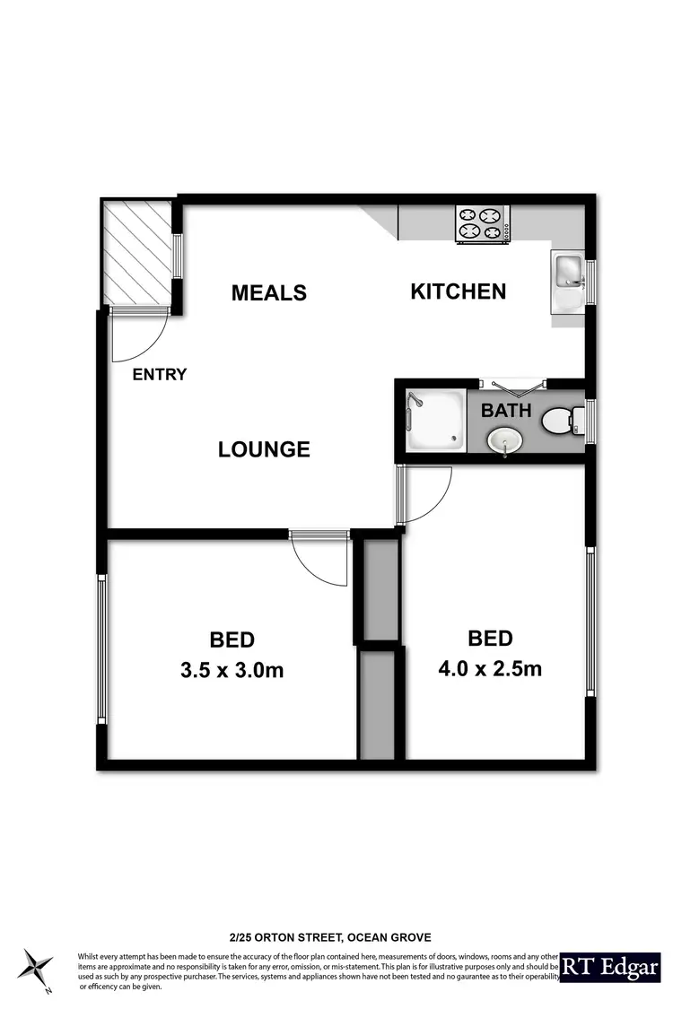 Floorplan of Homely unit listing, 2/25 Orton Street, Ocean Grove VIC 3226