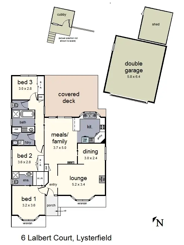 Floorplan of Homely house listing, 6 Lalbert Court, Lysterfield VIC 3156