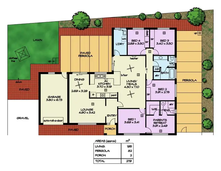 Floorplan of Homely house listing, 2 Medlands Close, Wynn Vale SA 5127