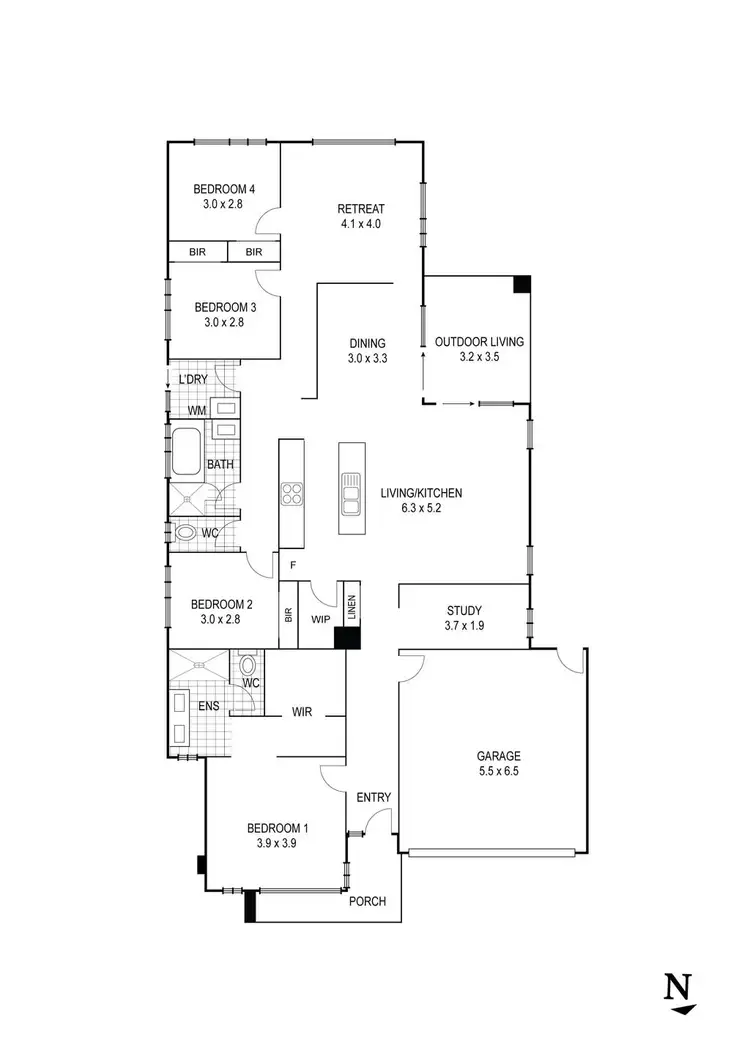 Floorplan of Homely house listing, 55 Golf Links Drive, Beveridge VIC 3753