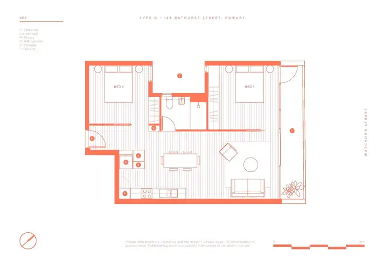 Floorplan of Homely apartment listing, 4B/126 Bathurst Street, Hobart TAS 7000
