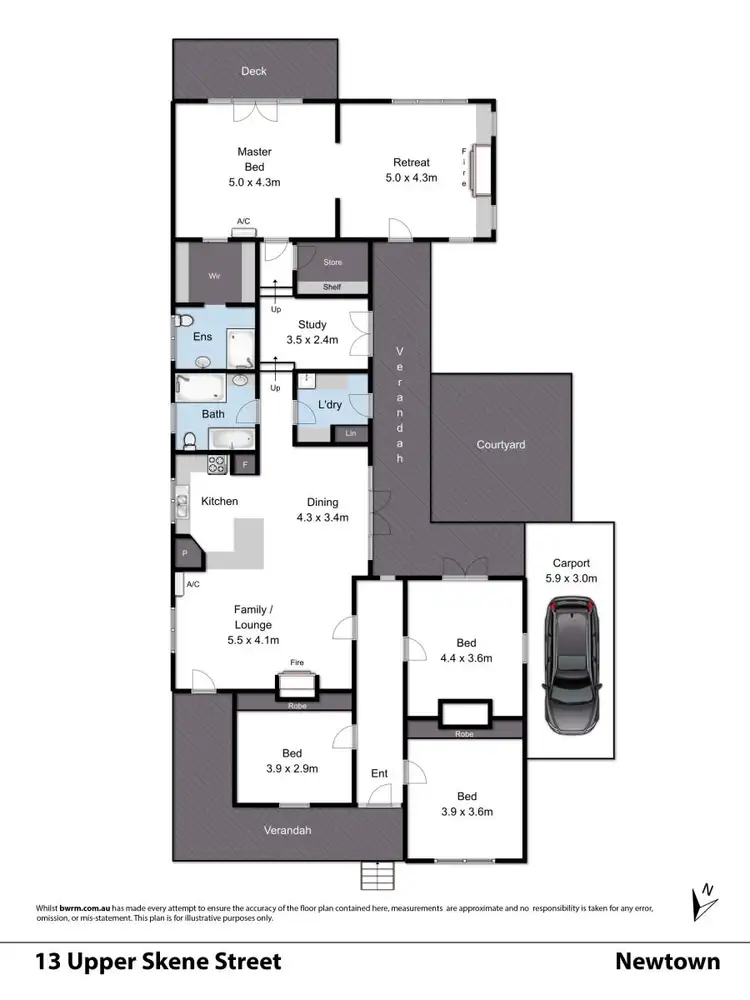 Floorplan of Homely house listing, 13 Upper Skene Street, Newtown VIC 3220