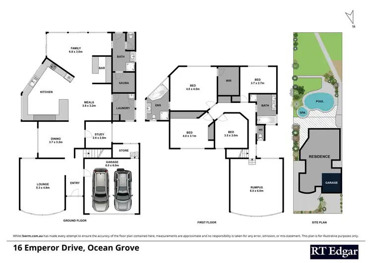 Floorplan of Homely house listing, 16 Emperor Drive, Ocean Grove VIC 3226