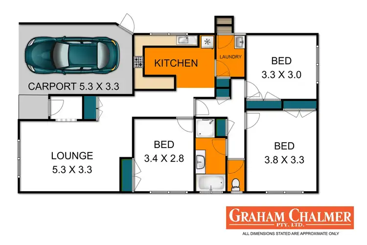 Floorplan of Homely townhouse listing, 2/99 Reeve Street, Sale VIC 3850