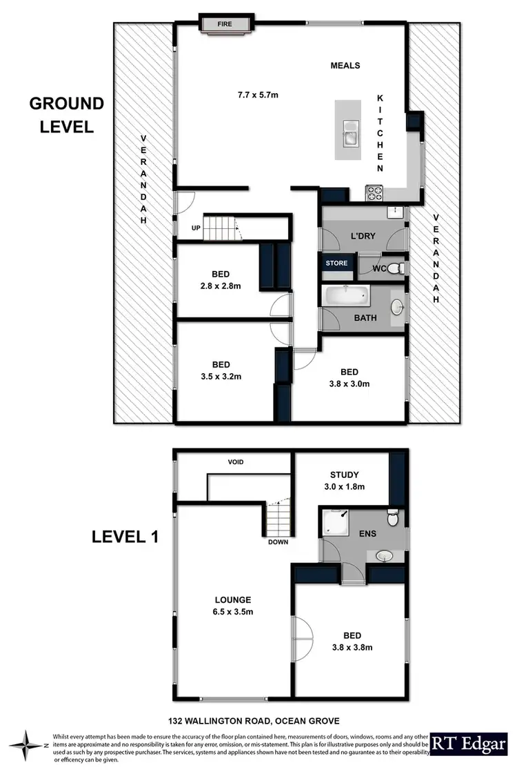 Floorplan of Homely house listing, 132 Wallington Road, Ocean Grove VIC 3226