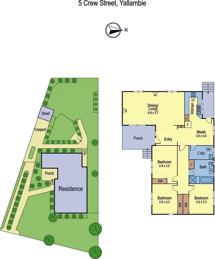 Floorplan of Homely house listing, 5 Crew Street, Yallambie VIC 3085