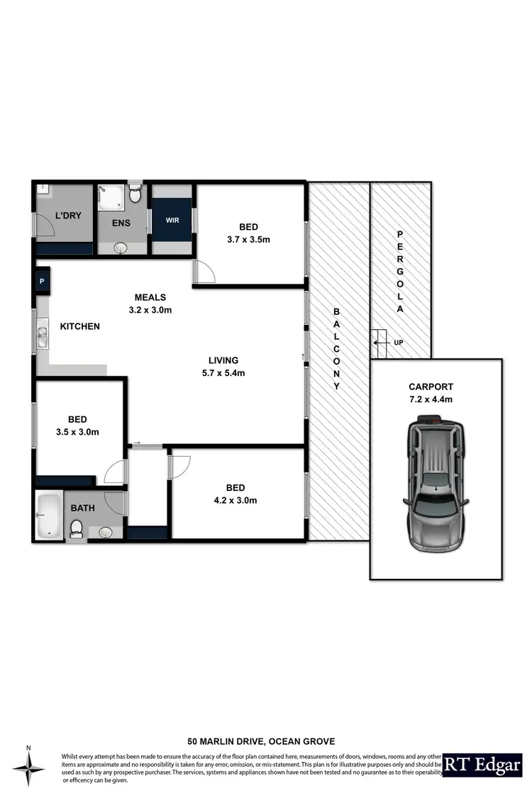 Floorplan of Homely house listing, 50 Marlin Drive, Ocean Grove VIC 3226