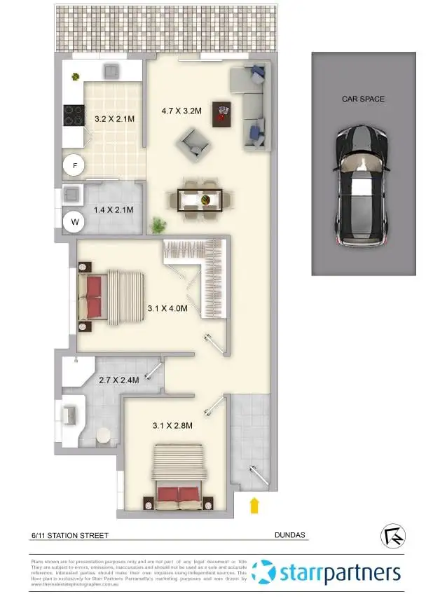 Floorplan of Homely apartment listing, 6/11 Station Street, Dundas NSW 2117