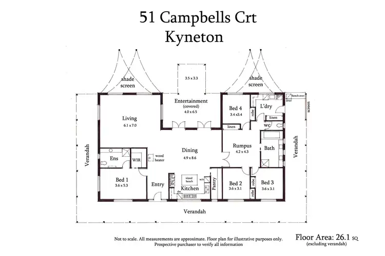 Floorplan of Homely house listing, 51 Campbells Court, Kyneton VIC 3444