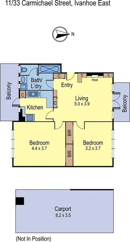 Floorplan of Homely apartment listing, 11/33 Carmichael Street, Ivanhoe East VIC 3079
