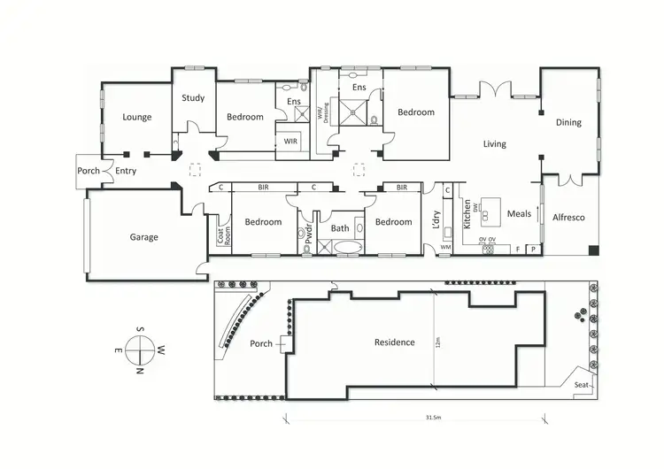 Floorplan of Homely house listing, 47 Bourneville Avenue, Brighton East VIC 3187