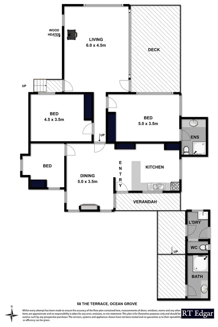Floorplan of Homely house listing, 58 The Terrace, Ocean Grove VIC 3226