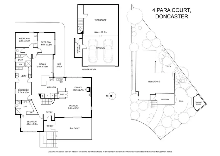 Floorplan of Homely house listing, 4 Para Court, Doncaster VIC 3108