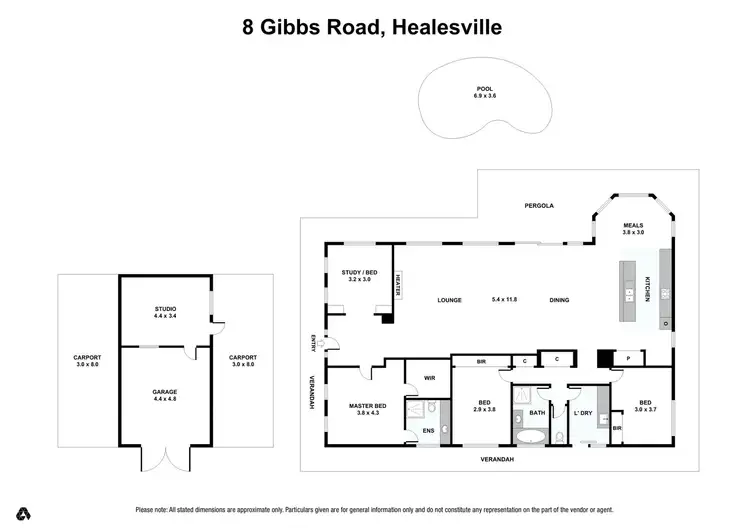 Floorplan of Homely house listing, 8 Gibbs Road, Healesville VIC 3777