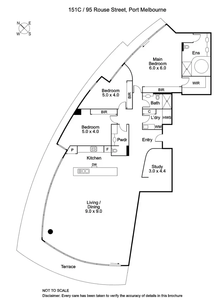Floorplan of Homely apartment listing, 151C/95 Rouse Street, Port Melbourne VIC 3207