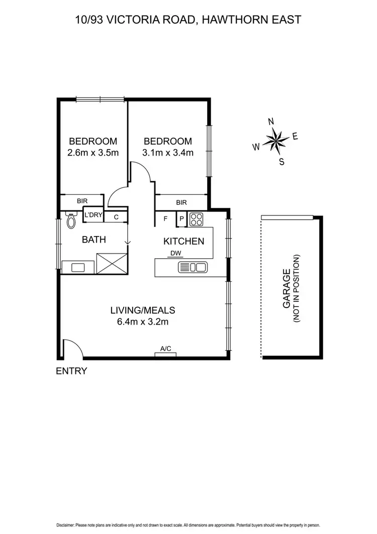 Floorplan of Homely apartment listing, 10/93 Victoria Road, Hawthorn East VIC 3123