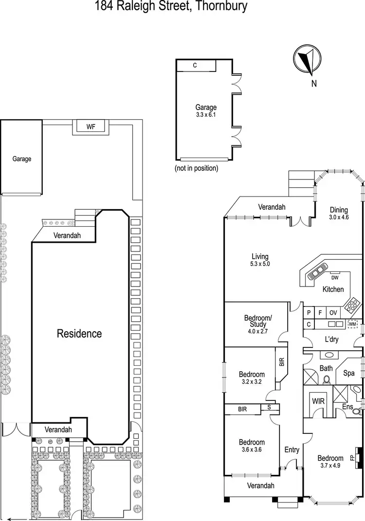 Floorplan of Homely house listing, 184 Raleigh Street, Thornbury VIC 3071