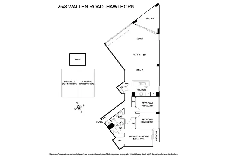 Floorplan of Homely apartment listing, 25/8 Wallen Road, Hawthorn VIC 3122