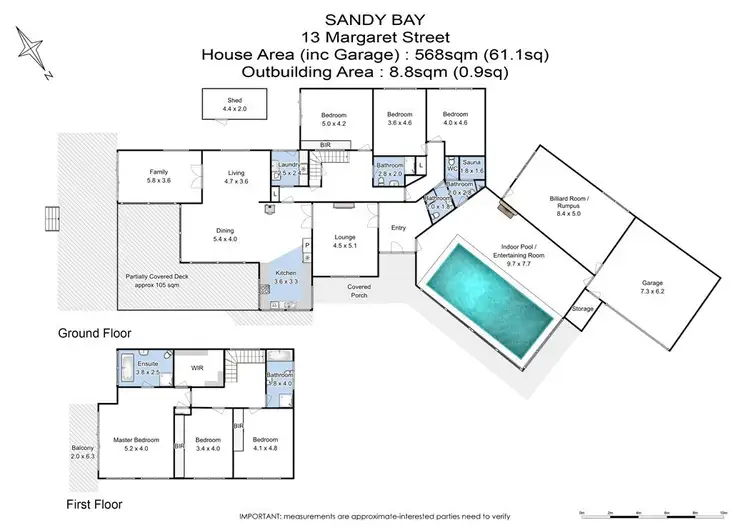 Floorplan of Homely house listing, 2/13 Margaret Street, Sandy Bay TAS 7005