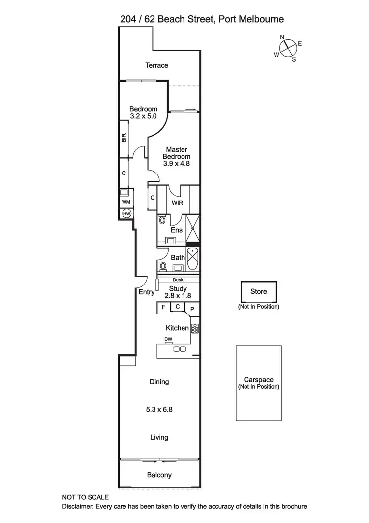 Floorplan of Homely apartment listing, 204/55-62 Beach Street, Port Melbourne VIC 3207