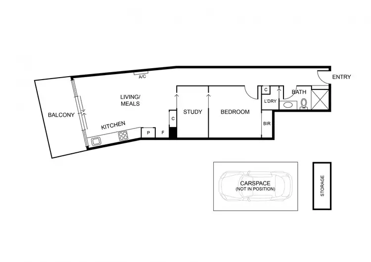 Floorplan of Homely apartment listing, 2007/38 Albert Road, South Melbourne VIC 3205
