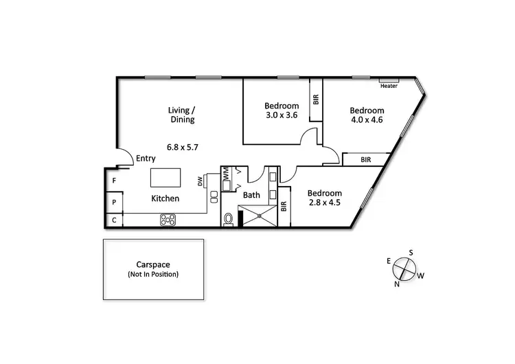 Floorplan of Homely apartment listing, 1/104 Coventry Street, Southbank VIC 3006