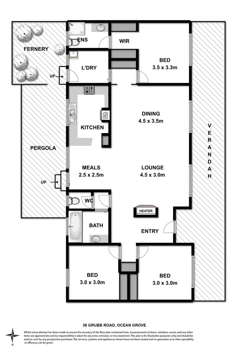 Floorplan of Homely house listing, 38 Grubb Road, Ocean Grove VIC 3226