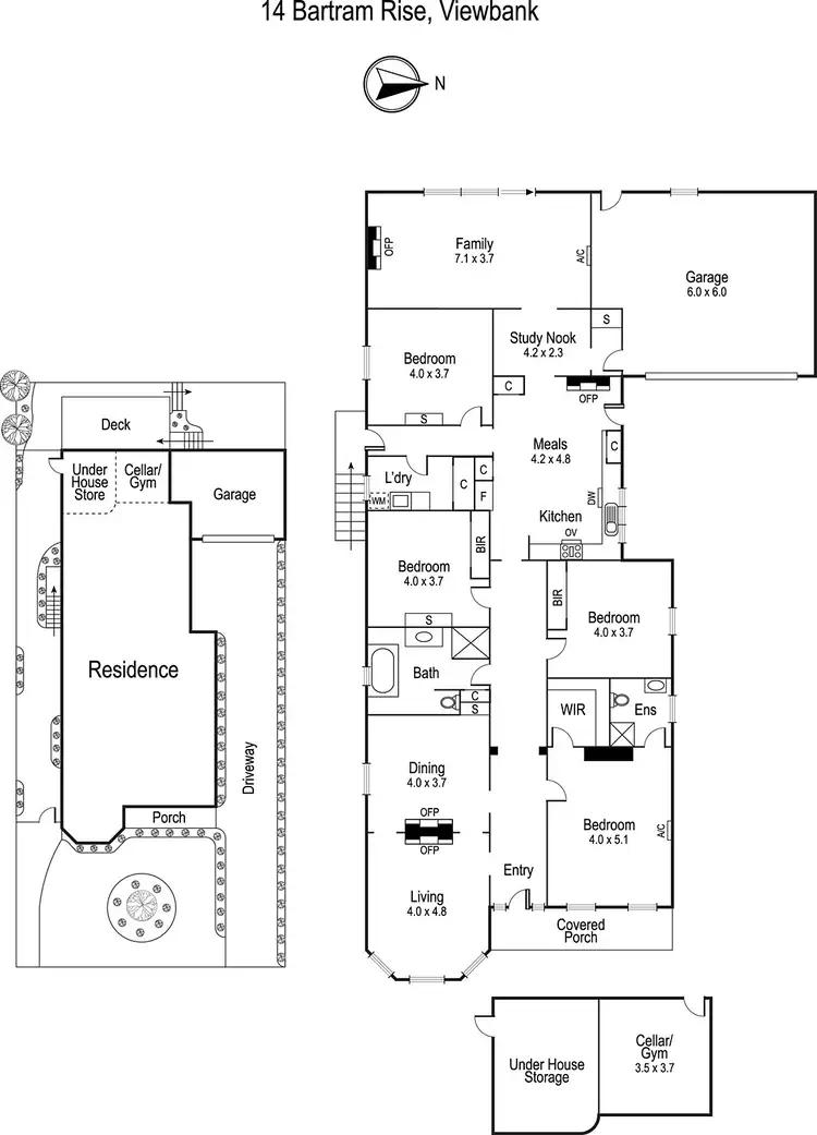 Floorplan of Homely house listing, 14 Bartram Rise, Viewbank VIC 3084