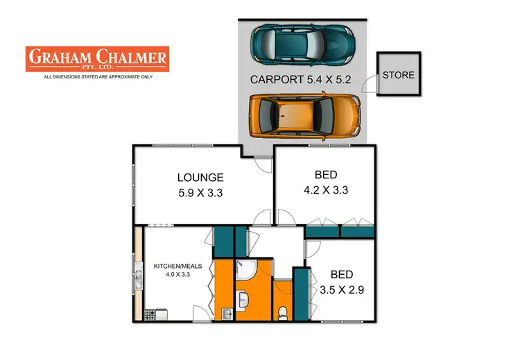 Floorplan of Homely townhouse listing, 3/9 Carter Street, Sale VIC 3850
