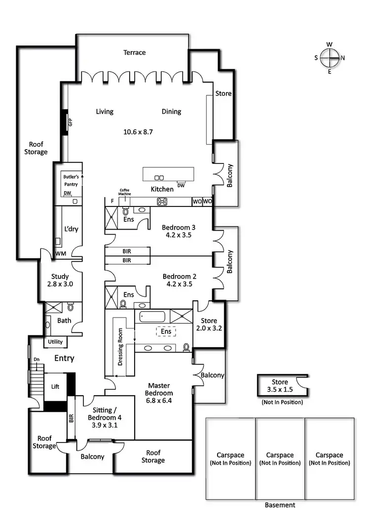 Floorplan of Homely apartment listing, Penthouse/114 Burke Road, Malvern East VIC 3145