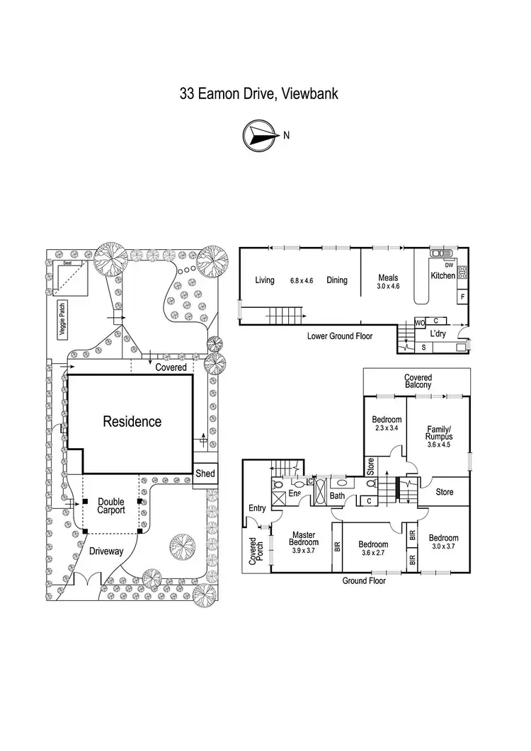 Floorplan of Homely house listing, 33 Eamon Drive, Viewbank VIC 3084