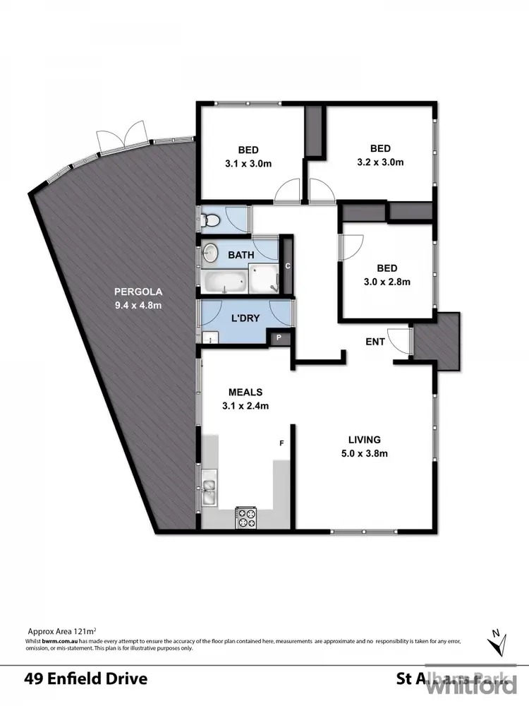 Floorplan of Homely house listing, 49 Enfield Drive, St Albans Park VIC 3219