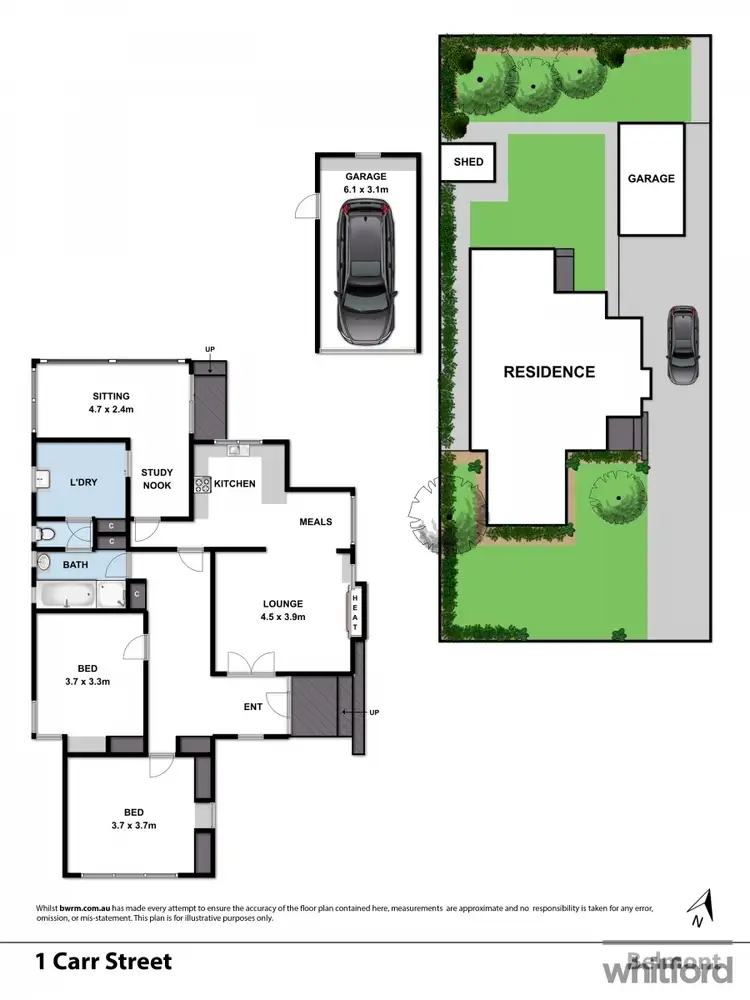 Floorplan of Homely house listing, 1 Carr Street, Belmont VIC 3216