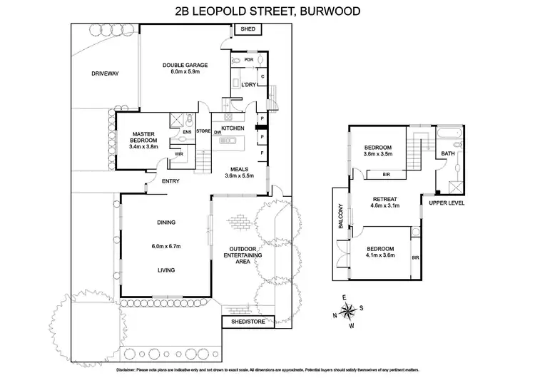 Floorplan of Homely townhouse listing, 2B Leopold Street, Burwood VIC 3125