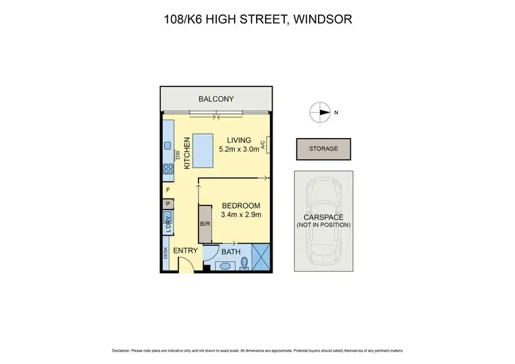 Floorplan of Homely apartment listing, 108/K6 High Street, Windsor VIC 3181