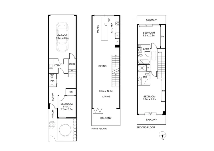 Floorplan of Homely townhouse listing, 5 Banksia Way, Malvern VIC 3144