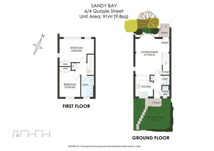 Floorplan of Homely townhouse listing, 6/4 Quayle Street, Sandy Bay TAS 7005