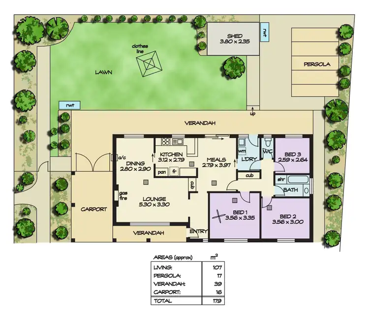 Floorplan of Homely house listing, 13 Hartog Street, Fairview Park SA 5126