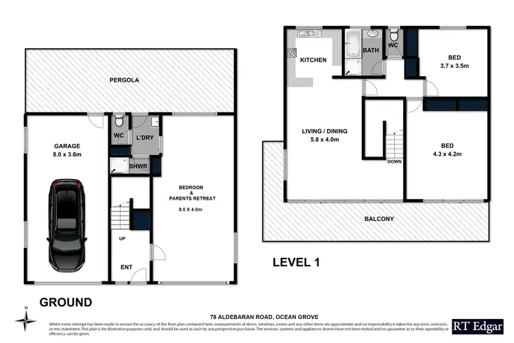 Floorplan of Homely house listing, 78 Alderbaran Road, Ocean Grove VIC 3226