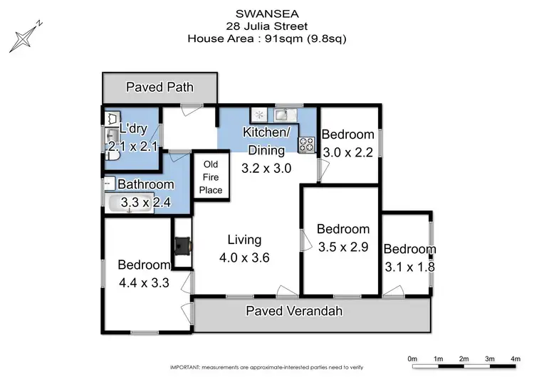 Floorplan of Homely house listing, 28 Julia Street, Swansea TAS 7190
