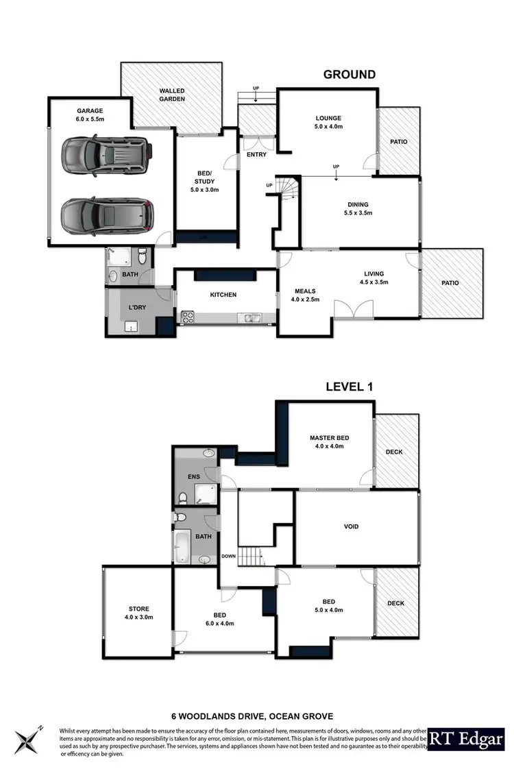 Floorplan of Homely house listing, 6 Woodlands Drive, Ocean Grove VIC 3226