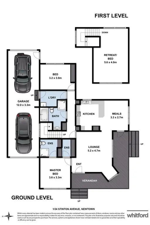 Floorplan of Homely townhouse listing, 34 Stinton Avenue, Newtown VIC 3220