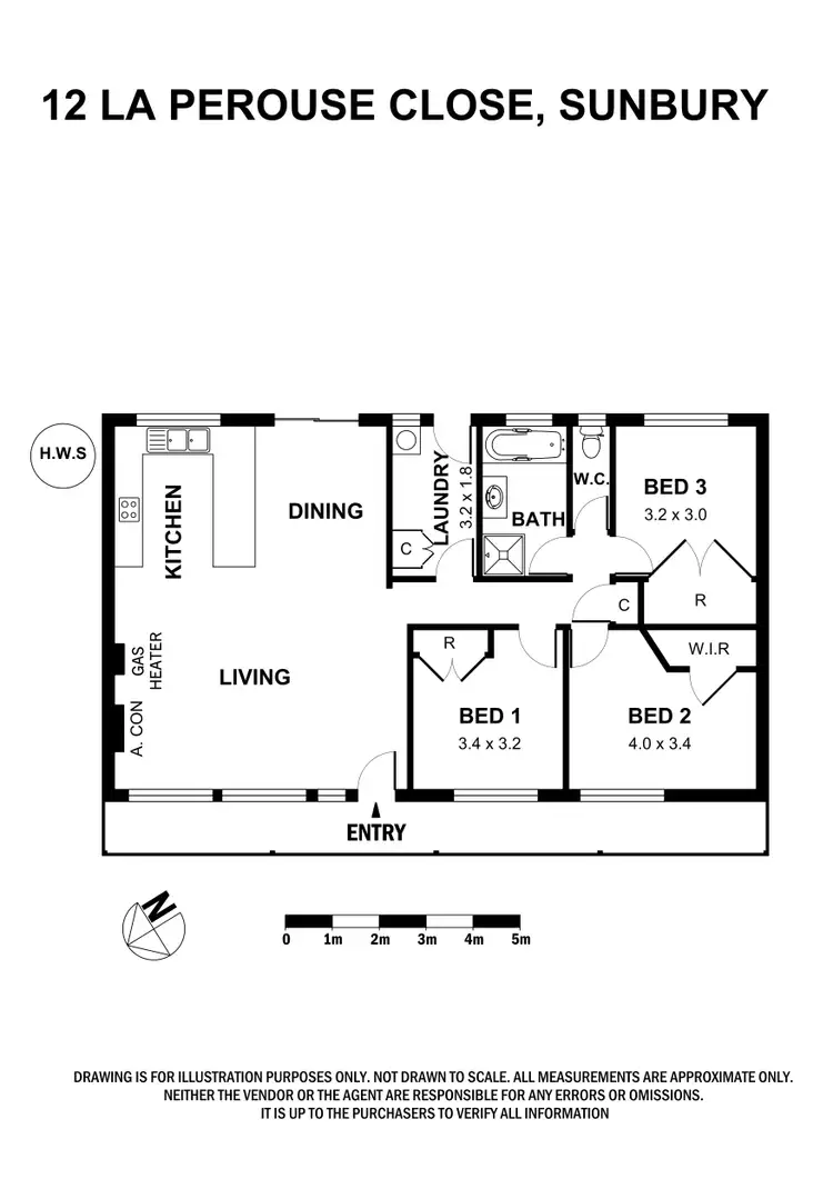 Floorplan of Homely house listing, 12 La Perouse Close, Sunbury VIC 3429