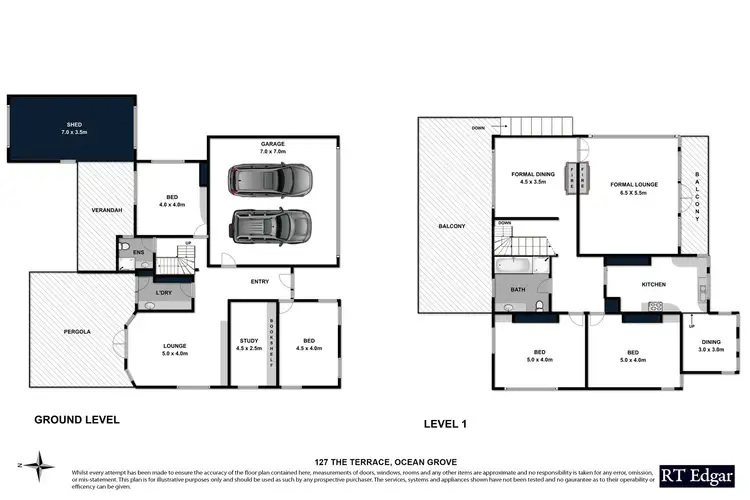 Floorplan of Homely house listing, 127 The Terrace, Ocean Grove VIC 3226