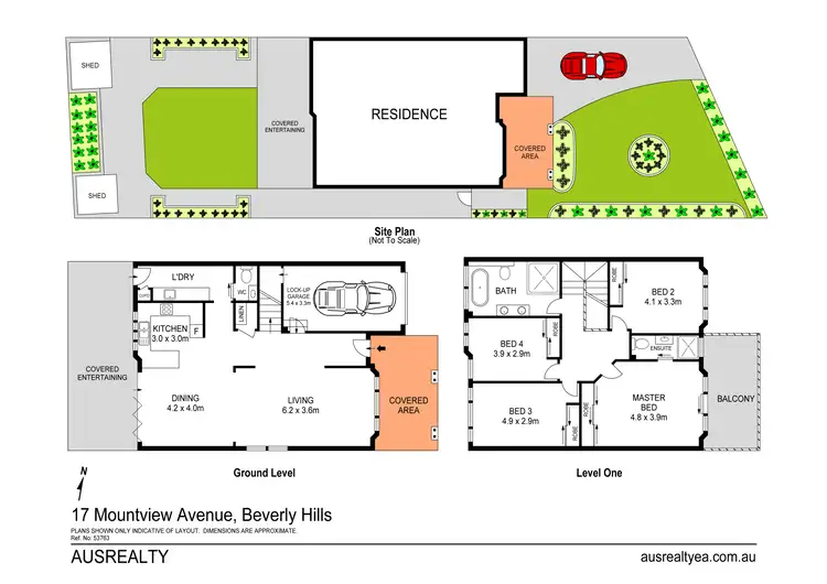 Floorplan of Homely semi-detached listing, 17 Mountview Avenue, Beverly Hills NSW 2209
