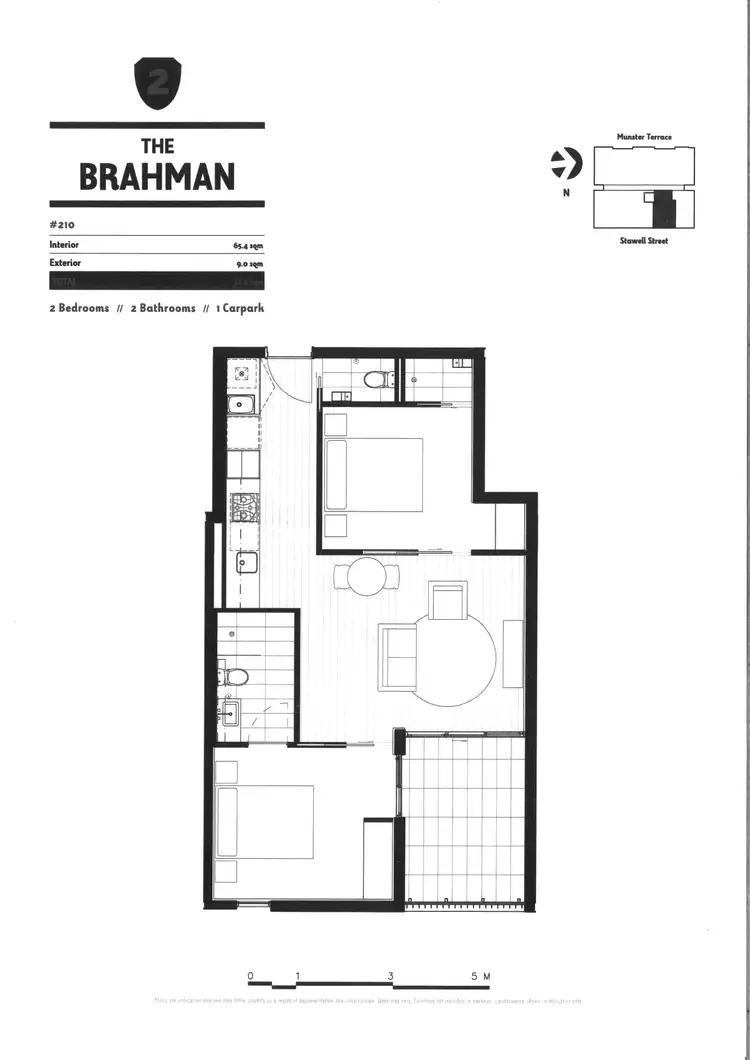 Floorplan of Homely apartment listing, 210/11 Stawell Street, North Melbourne VIC 3051